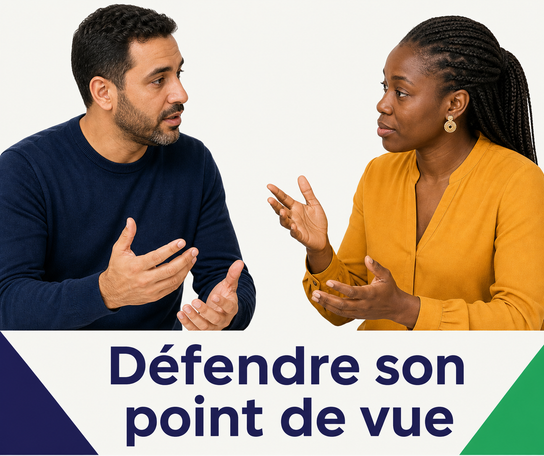 Deux candidats échangeant pour défendre un point de vue