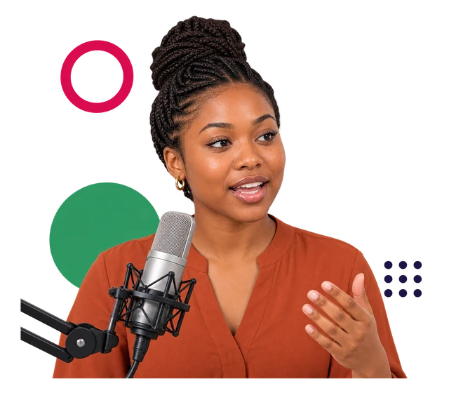 Candidate qui parle au micro en expression orale