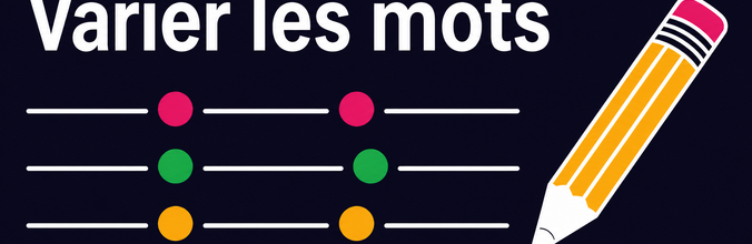 Lignes et repères illustrant la variété du vocabulaire