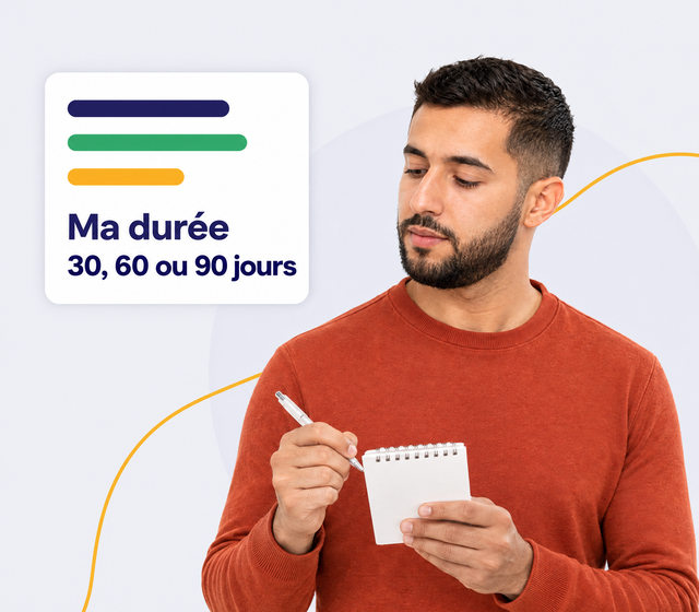 Candidat qui choisit la durée de sa préparation