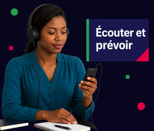 Candidate écoutant activement un audio et anticipant les questions du TCF